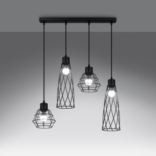 Lampe suspendue SUBA 4L noir