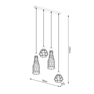 Lampe suspendue SUBA 4L noir