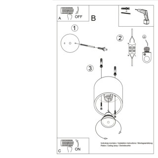 Plafonnier ORBIS 1 or
