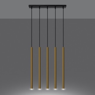 Lampe pendante PASTELO 5L or poli