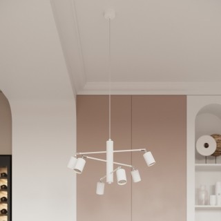 Lustre LEMMI 6 blanc