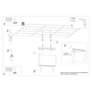 Plafonnier SOLE noir LED