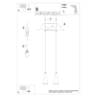 Lampe suspendue REA 2 béton