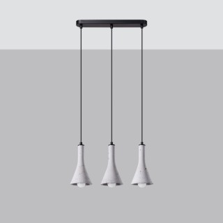 Lampe suspendue REA 3L béton
