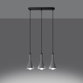 Lampe suspendue REA 3L béton