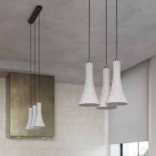 Lampe suspendue REA 3L béton