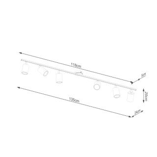 Plafonnier LEMMI 6L blanc
