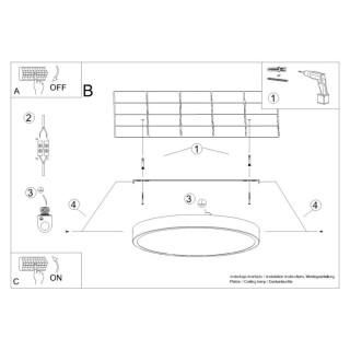 Plafonnier ONYX 30 blanc LED 3000K