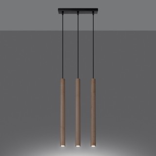 Lampe suspendue PASTELO 3L bois