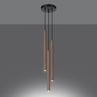 Lampe pendante PASTELO 3P bois