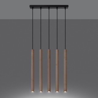 Lampe suspendue PASTELO 5L bois