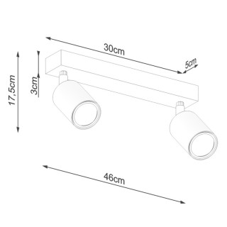 Plafonnier VERDO 2 noir