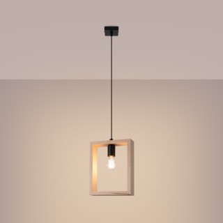 Lampe suspendue ARIES bois naturel