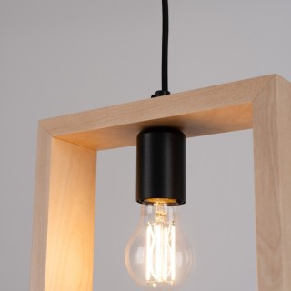 Lampe suspendue ARIES bois naturel