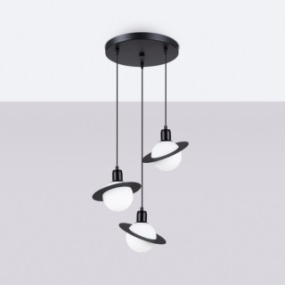 Lampe suspendue HYPERION 3P noir