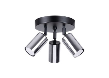 Plafonnier WINX 3P noir/chrome