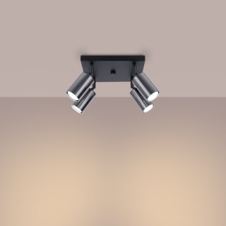 Plafonnier WINX 4 noir/chrome