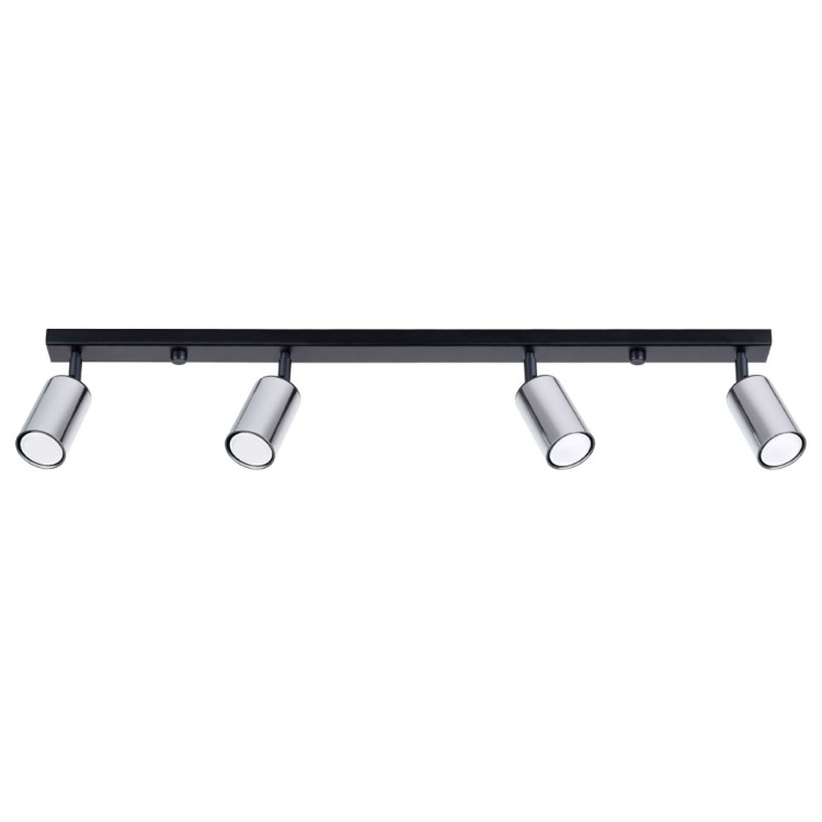 Plafonnier WINX 4L noir/chrome