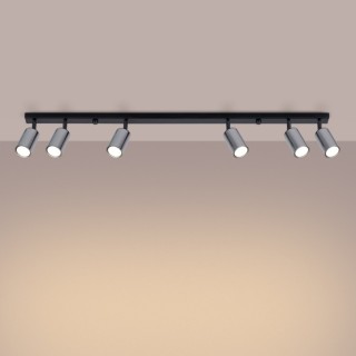 Plafonnier WINX 6L noir/chrome