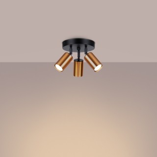 Plafonnier WINX 3P noir/cooper