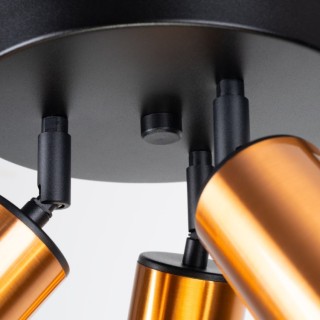 Plafonnier WINX 3P noir/cooper