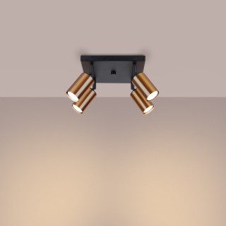 Plafonnier WINX 4 noir/cooper