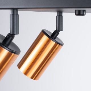 Plafonnier WINX 4 noir/cooper