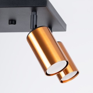 Plafonnier WINX 4 noir/cooper