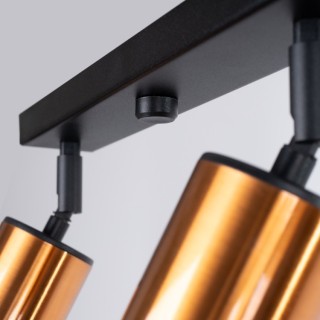 Plafonnier WINX 4L noir/cooper