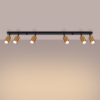 Plafonnier WINX 6L noir/cooper