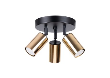 Plafonnier WINX 3P noir/doré