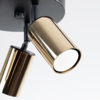 Plafonnier WINX 3P noir/doré