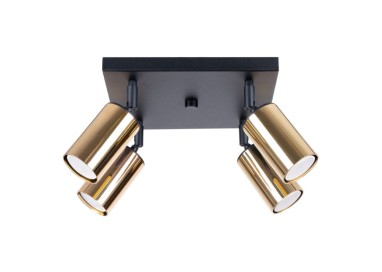 Plafonnier WINX 4 noir/doré