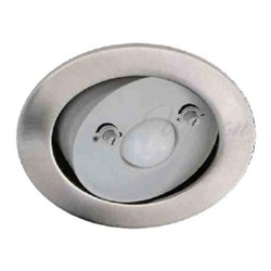 Détecteur de Mouvement encastré Ø 91mm Infrarouge orientable alu brossé intérieur IP20 Light Topps LT19007