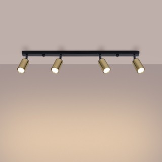 Plafonnier WINX 4L noir/doré