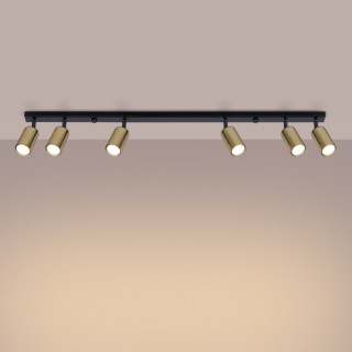 Plafonnier WINX 6L noir/doré