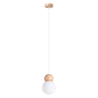 Lampe suspendue PEKKA 1 blanc/bois naturel