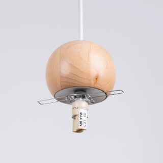 Lampe suspendue PEKKA 3P blanc/bois naturel