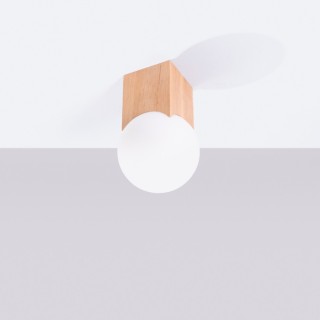 Plafonnier SOLIS bois naturel