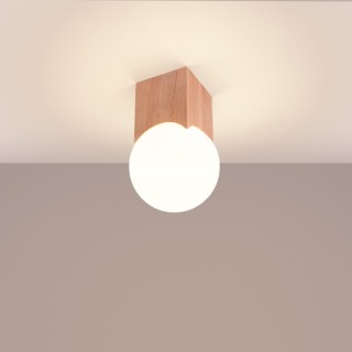 Plafonnier SOLIS bois naturel