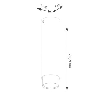 Plafonnier NERO 22,5 noir/chrom