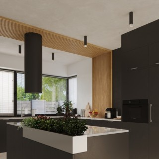 Plafonnier NERO 22,5 noir/chrom