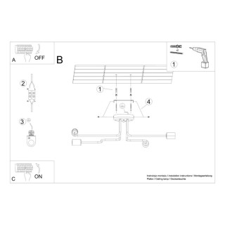 Lustre VECTOR 4 blanc