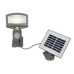 Lutec 563800045 Applique Sunshine Solar 1L PIR Métal, Intégré, 3.2 W, Gris