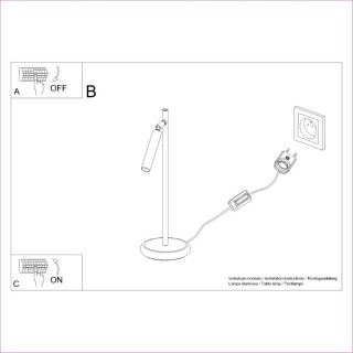 Lampe à poser PASTELO noir