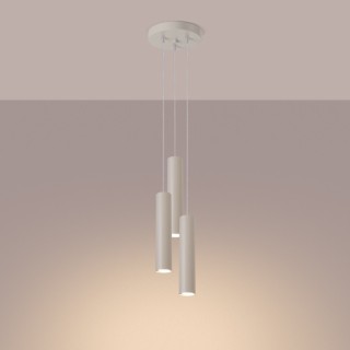 Lampe suspendue LAGOS 3P beige