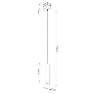 Lampe pendante LAGOS 1 vert olive