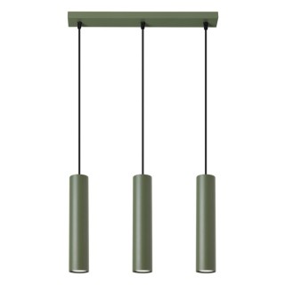 Lampe suspendue LAGOS 3L vert olive