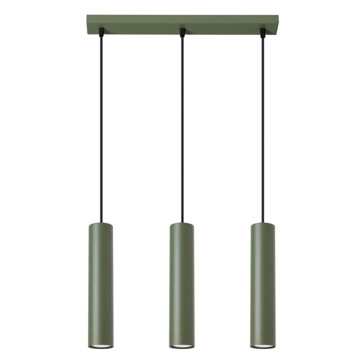 Lampe suspendue LAGOS 3L vert olive