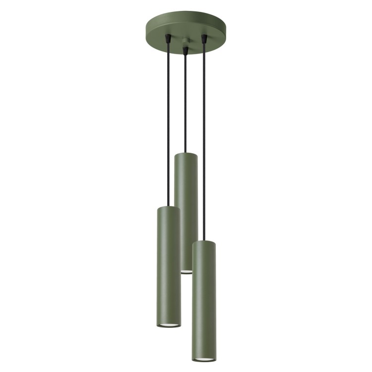 Lampe pendante LAGOS 3P vert olive